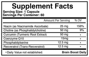 Brain Boost Daily Supplement Facts